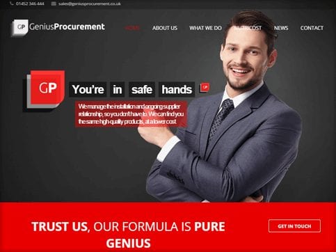 Genius Procurement Homepage