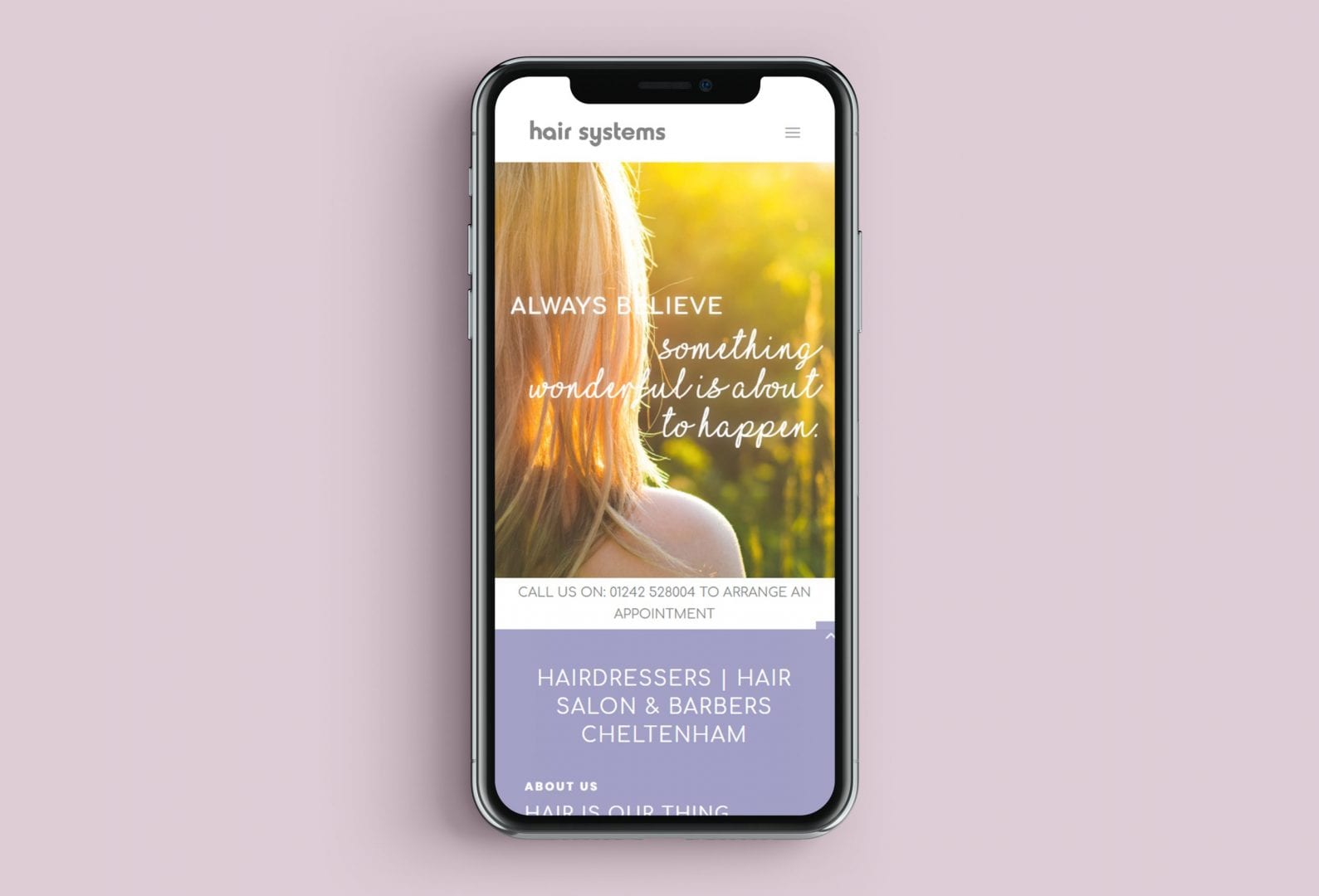 | Gloucester & Cheltenham | Hair systems mobile mock up scaled | Gloucester & Cheltenham | Hair systems mobile mock up scaled