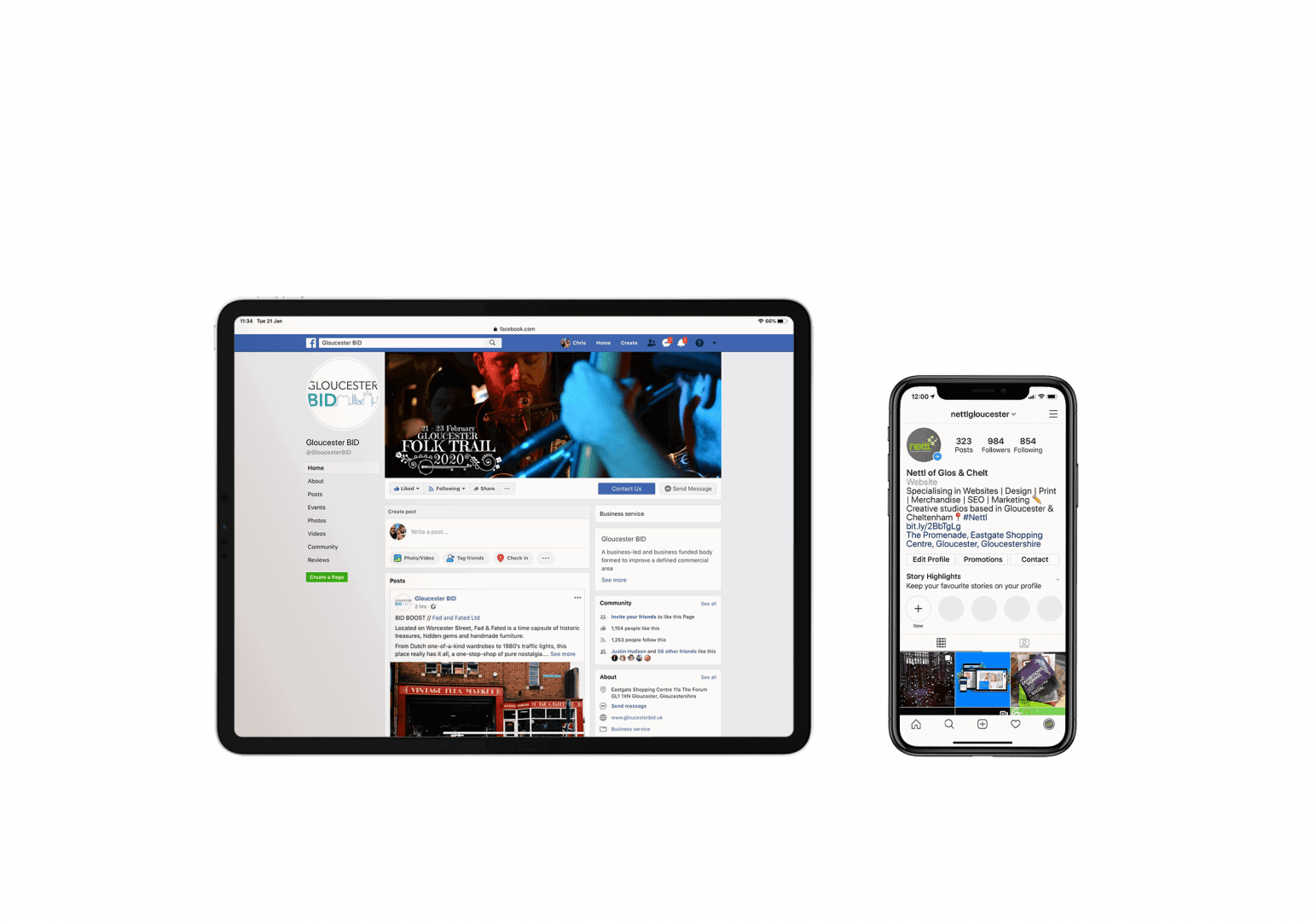 digital marketing | Gloucester & Cheltenham | Phone Ipad Mock Up Recovered 2