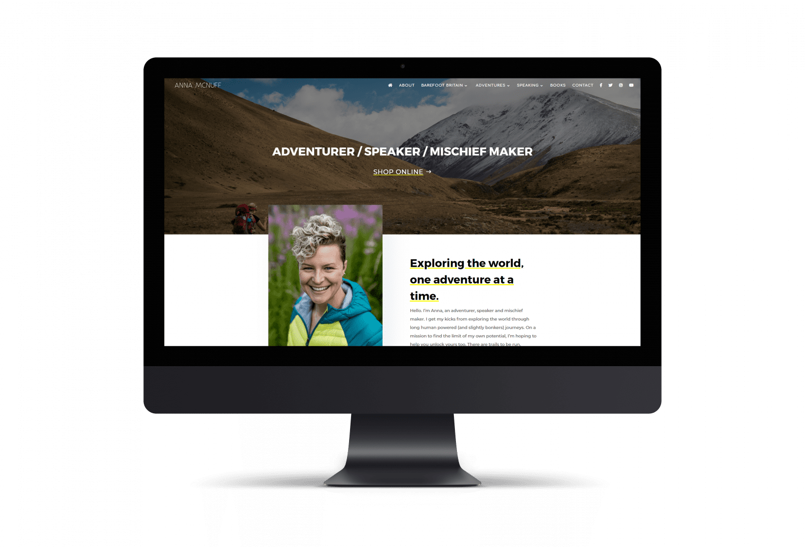 Professional Web Design Gloucester | Gloucester & Cheltenham | anna mcnuff mock up connect