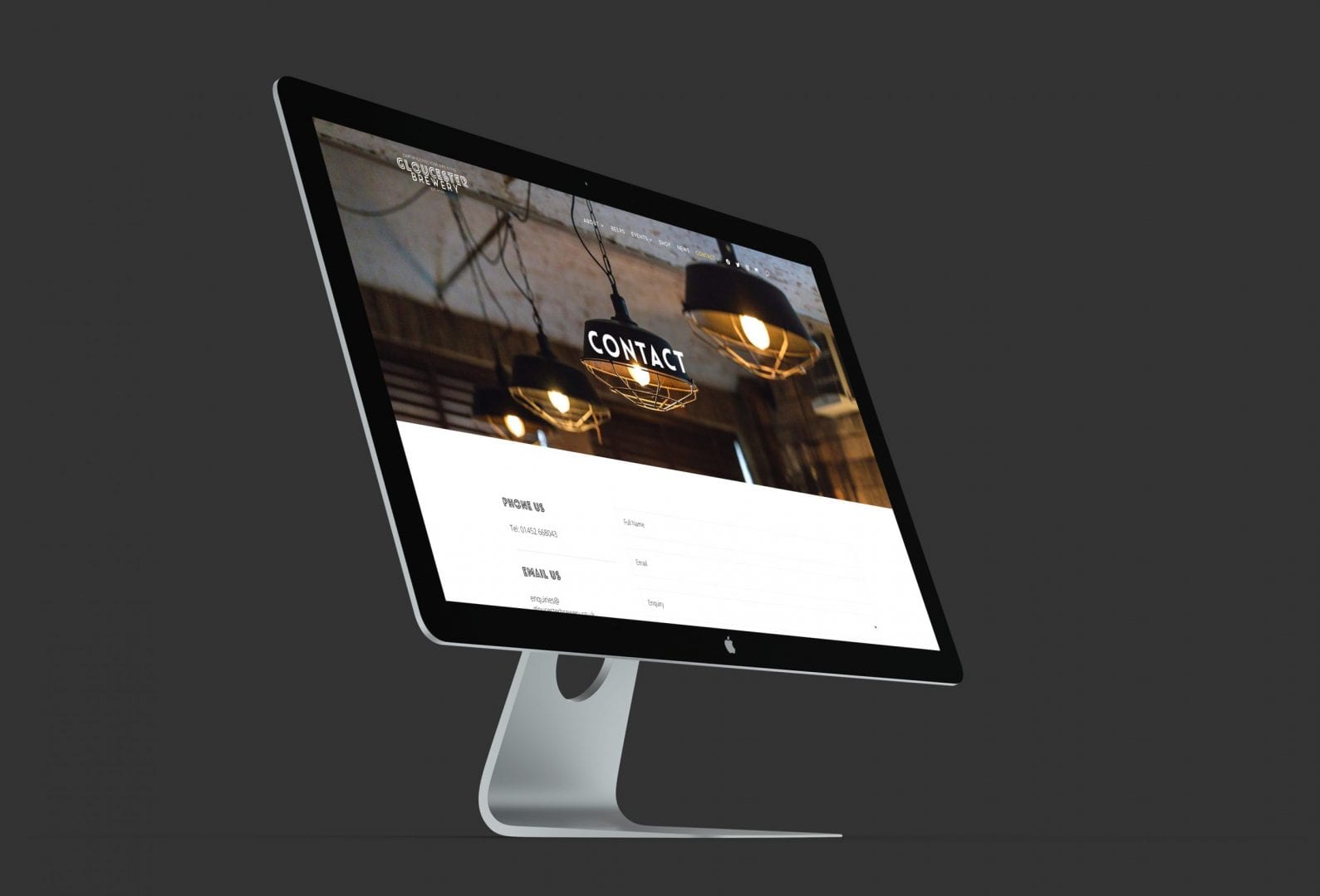 | Gloucester & Cheltenham | iMac Mockup glosbrew scaled | Gloucester & Cheltenham | iMac Mockup glosbrew scaled