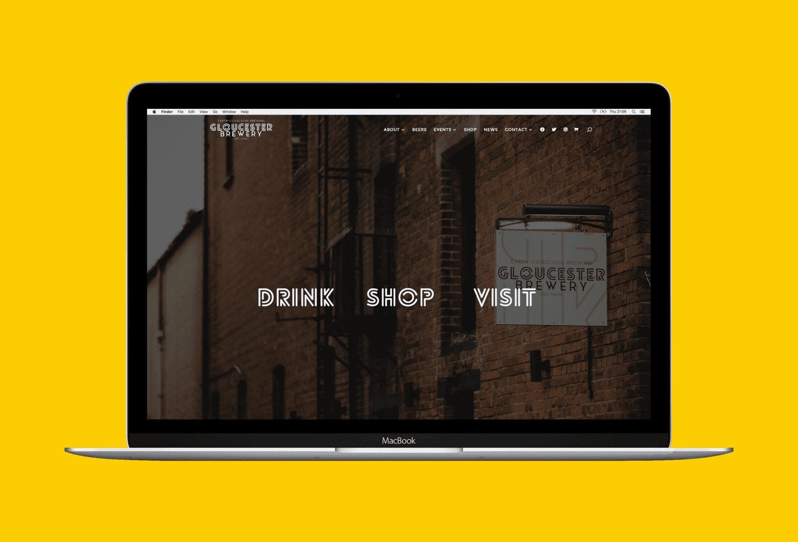 | Gloucester & Cheltenham | macbook mockup glouces brew | Gloucester & Cheltenham | macbook mockup glouces brew
