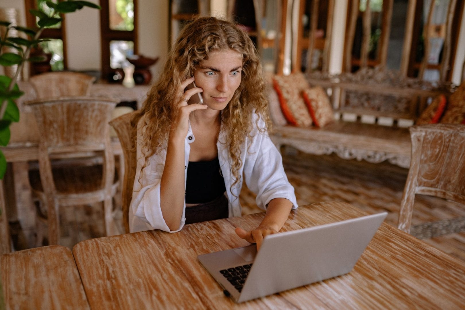 Woman on her laptop